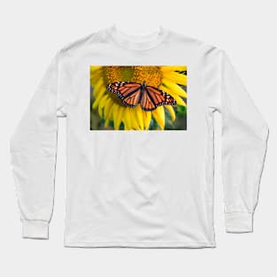 Sunflower and butterfly, Hebron MD USA Long Sleeve T-Shirt